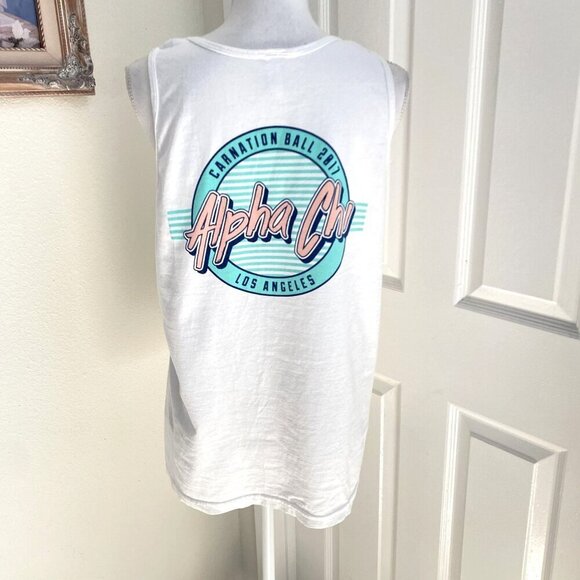 AXO Alpha Chi Omega Sorority Carnation Ball Tank Size Medium Greek Life. B40 - Picture 4 of 7